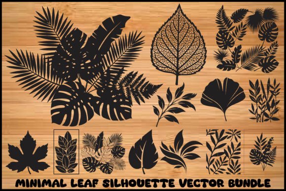 Download Botanical Silhouette Cut Files for Cricu - Silhouette cut file Collection