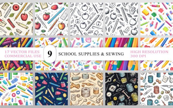 Download School Supplies &amp; Sewing Craft Patterns - Craft patterns Collection