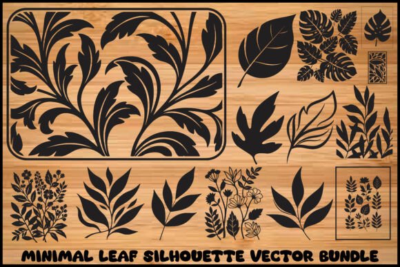 Download Botanical Silhouette Cut Files for Cricu - Silhouette cut file Collection