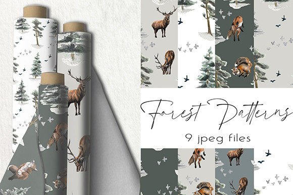 Download Patterns, Forest Patterns, Deers Pattern - Forest patterns Collection