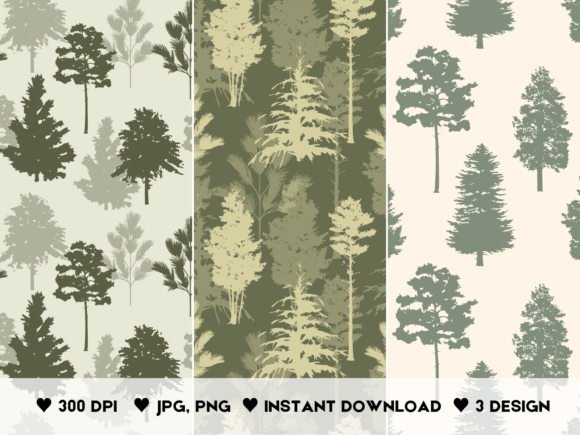 Download Trees &amp; Forest Patterns - Premium Bundle