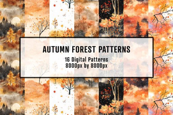 Download Autumn Forest Patterns - Premium Resources